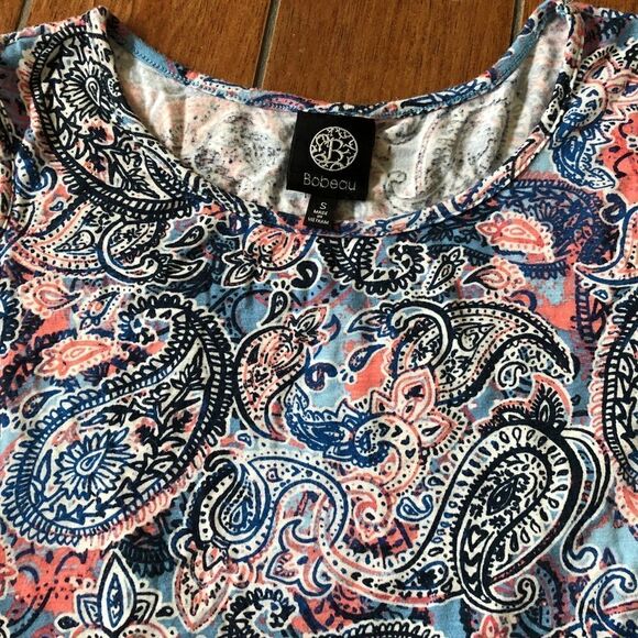 Bobeau Boho Tie Cold Shoulder Top S - Picture 3 of 6